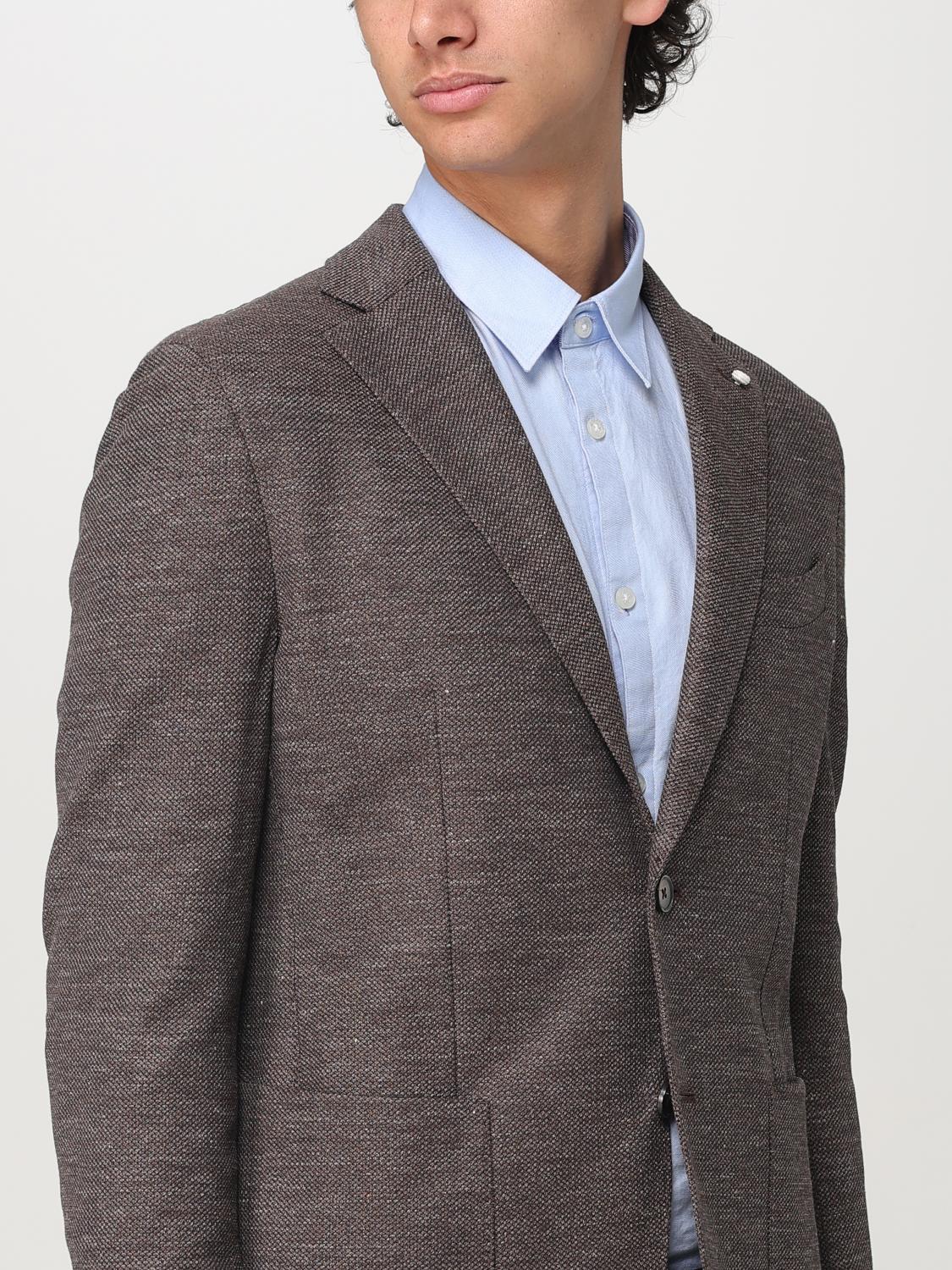 LUIGI BIANCHI JACKET: Blazer men Luigi Bianchi, Brown - Img 4