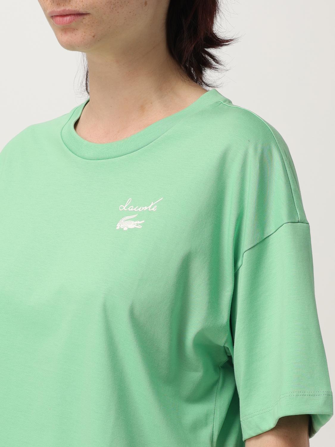 LACOSTE CAMISETA: Camiseta mujer Lacoste, Verde - Img 3