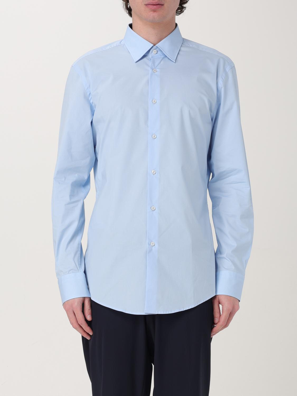 HUGO CAMICIA: Camicia classica Hugo in cotone , Azzurro - Img 1