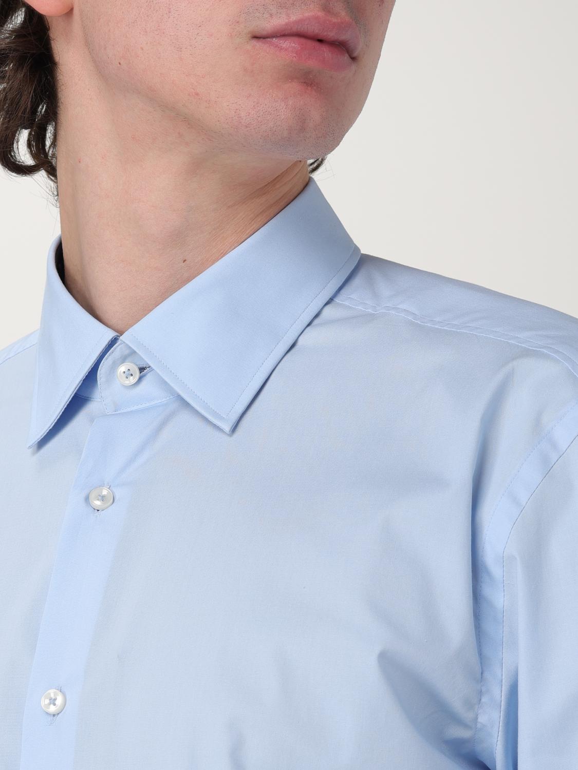 HUGO CAMICIA: Camicia classica Hugo in cotone , Azzurro - Img 3