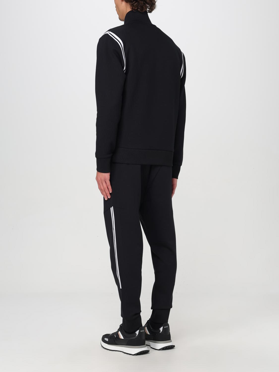 BOSS FORMAL CLOTHES: Boss stretch cotton hoodie + sweatpants set, Black 1 - Img 3