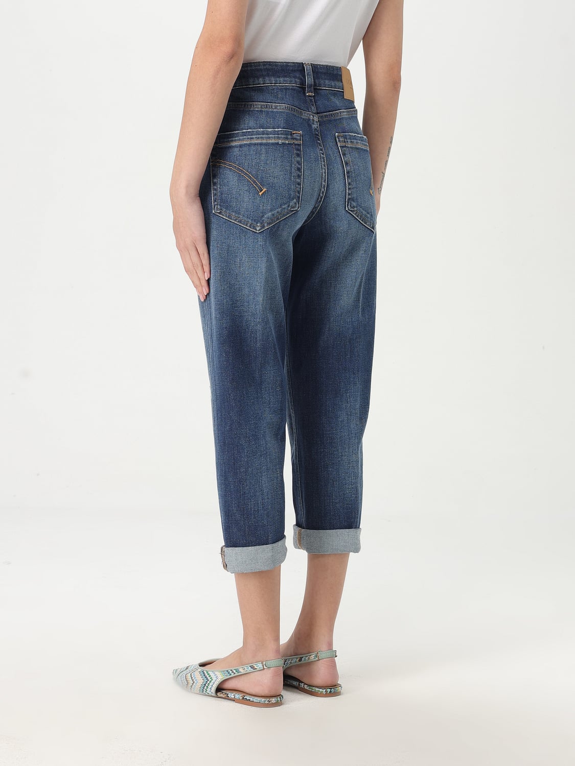 DONDUP JEANS: Jeans cropped Dondup in denim , Blue - Img 2