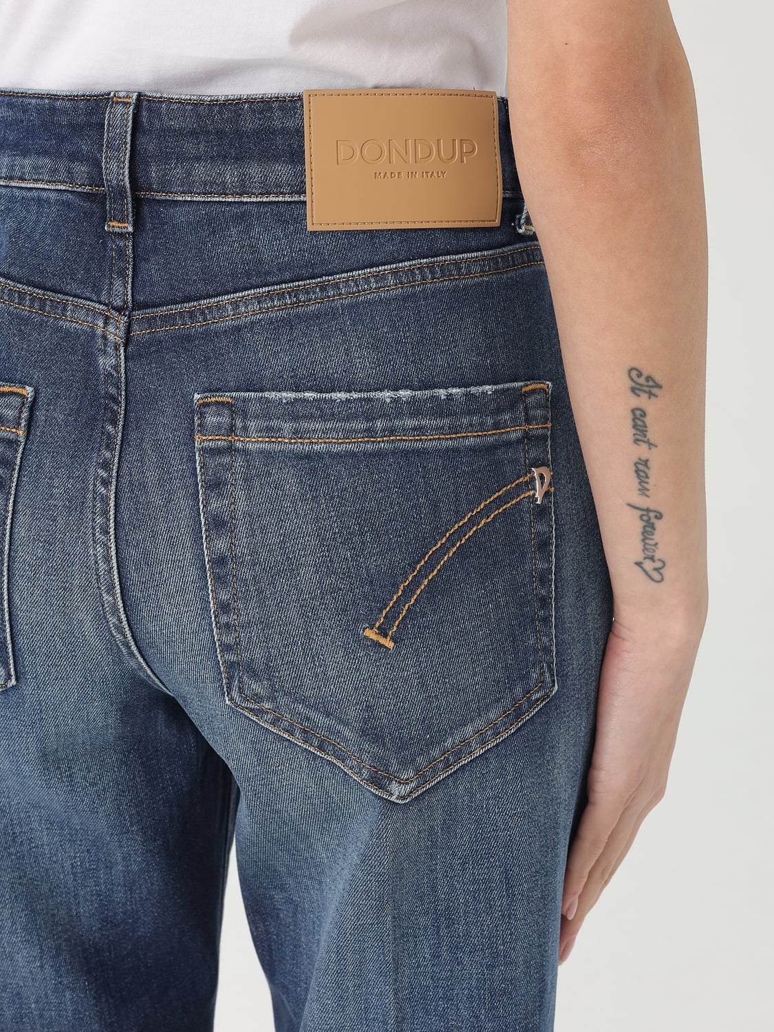 DONDUP JEANS: Jeans cropped Dondup in denim , Blue - Img 3