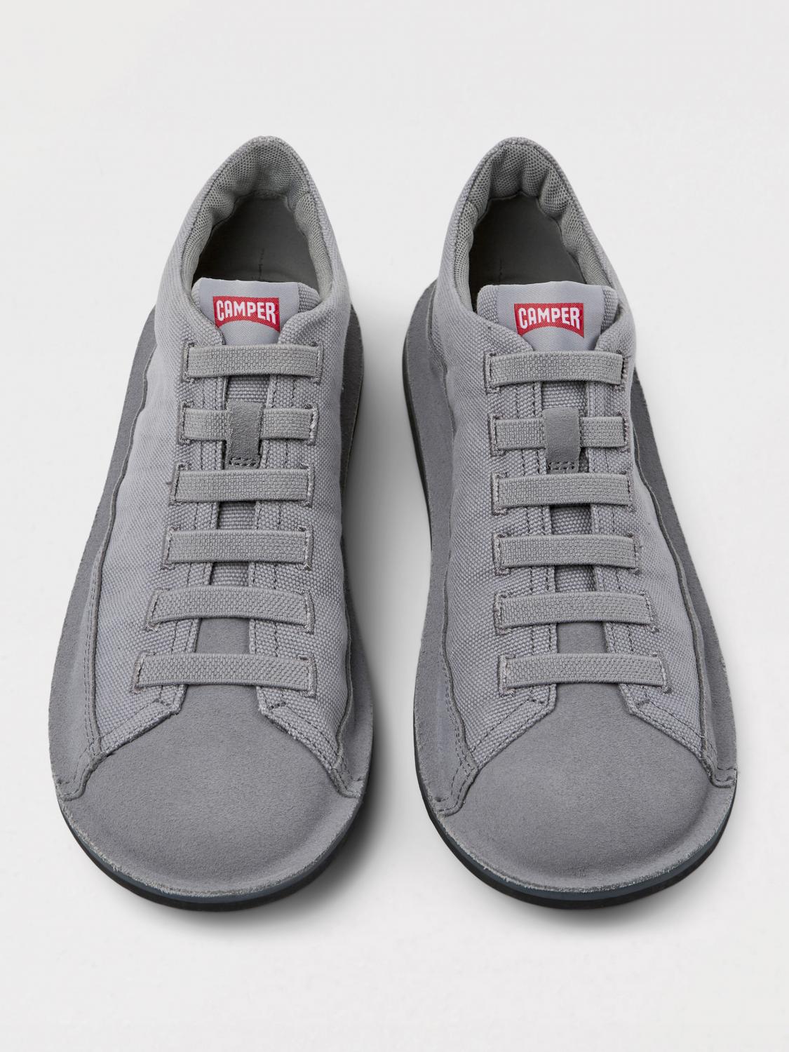 CAMPER SNEAKERS: Sneakers Beetle Camper in cotone riciclato e nabuk , Grigio - Img 4