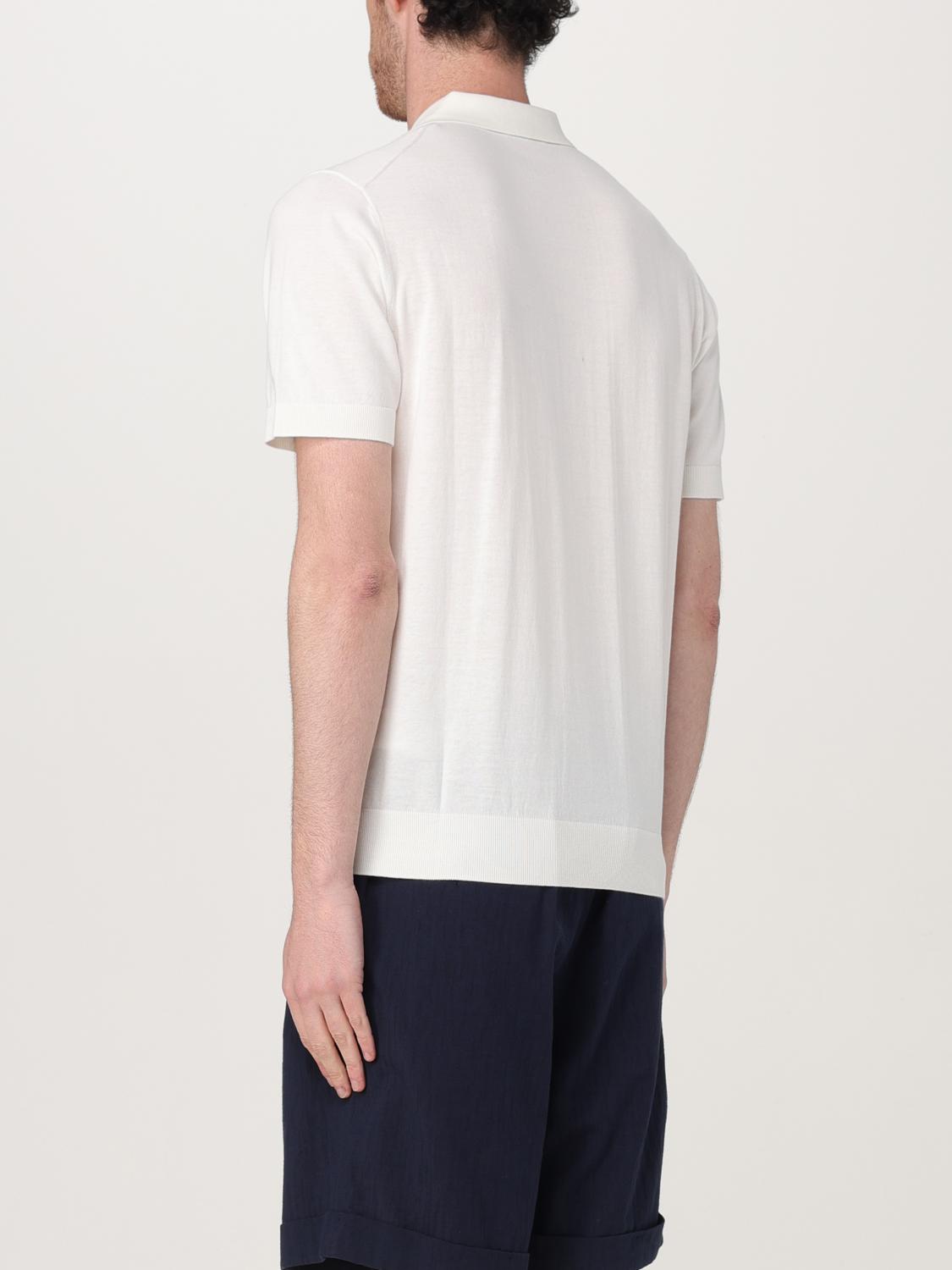 PAOLO PECORA POLO: Polo in maglia con zip Paolo Pecora, Bianco - Img 2