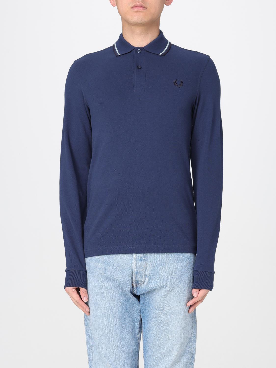 FRED PERRY POLO SHIRT: T-shirt men Fred Perry, Blue - Img 1