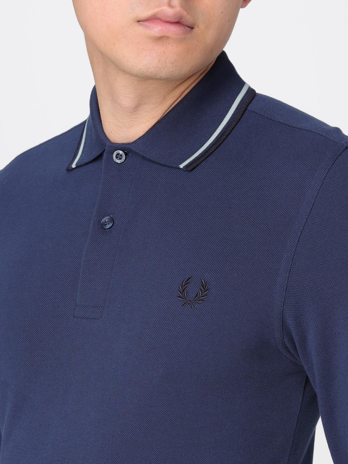 FRED PERRY POLO SHIRT: T-shirt men Fred Perry, Blue - Img 3