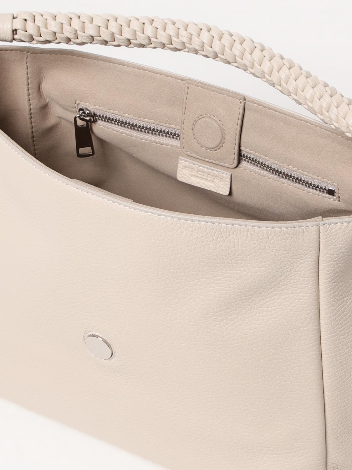 ORCIANI BORSA A MANO: Borsa Sveva Orciani in pelle martellata , Bianco - Img 3