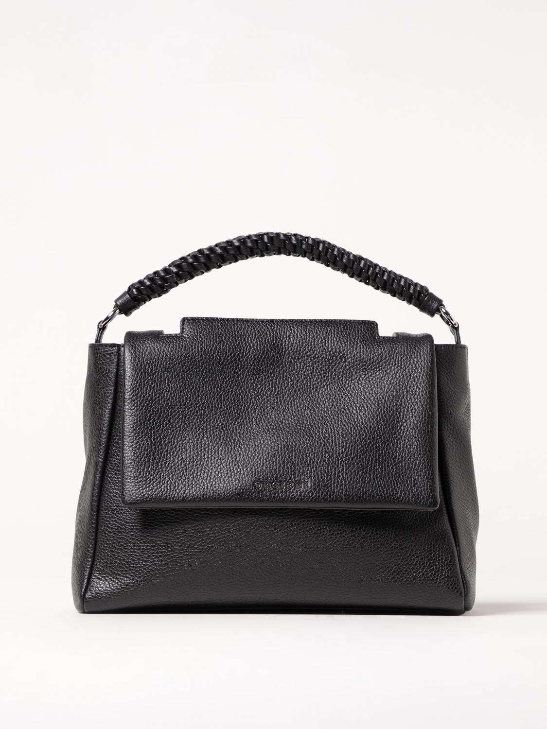 ORCIANI BORSA A MANO: Borsa Sveva Orciani in pelle martellata , Nero - Img 1