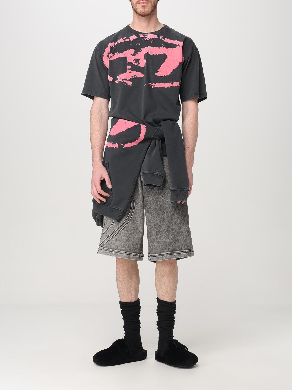 DIESEL FELPA: Felpa con cappuccio Oval D Diesel, Nero - Img 2
