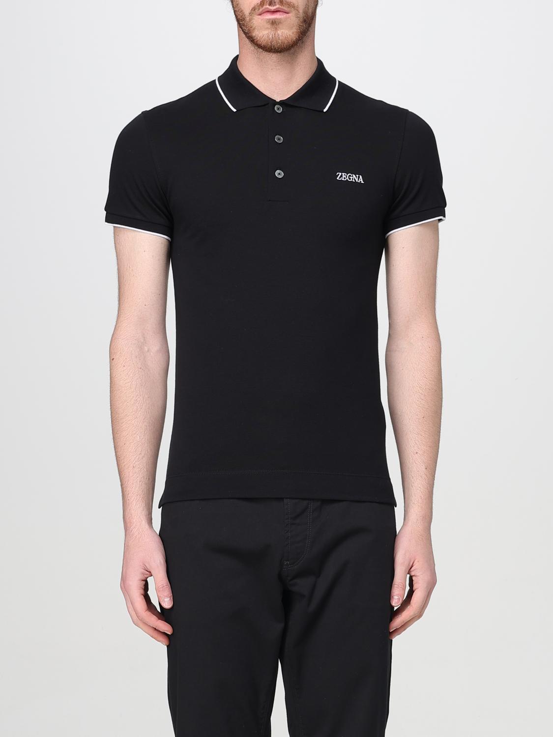 ZEGNA POLO: Polo Zegna in cotone stretch , Nero - Img 1
