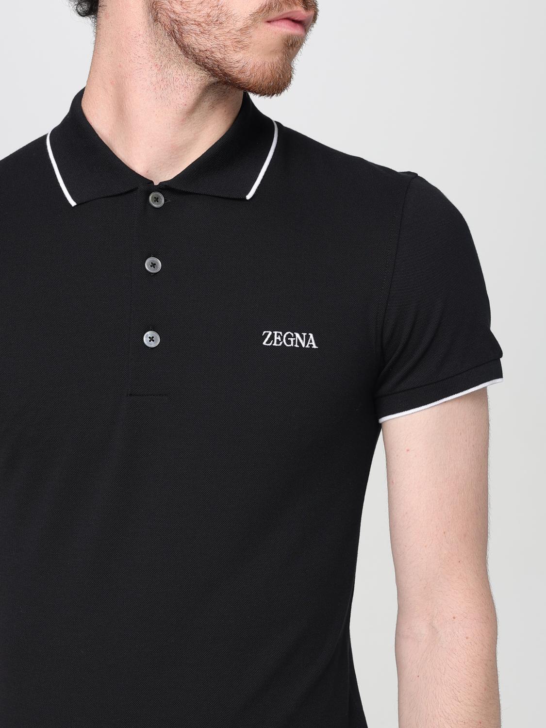 ZEGNA POLO: Polo Zegna in cotone stretch , Nero - Img 5