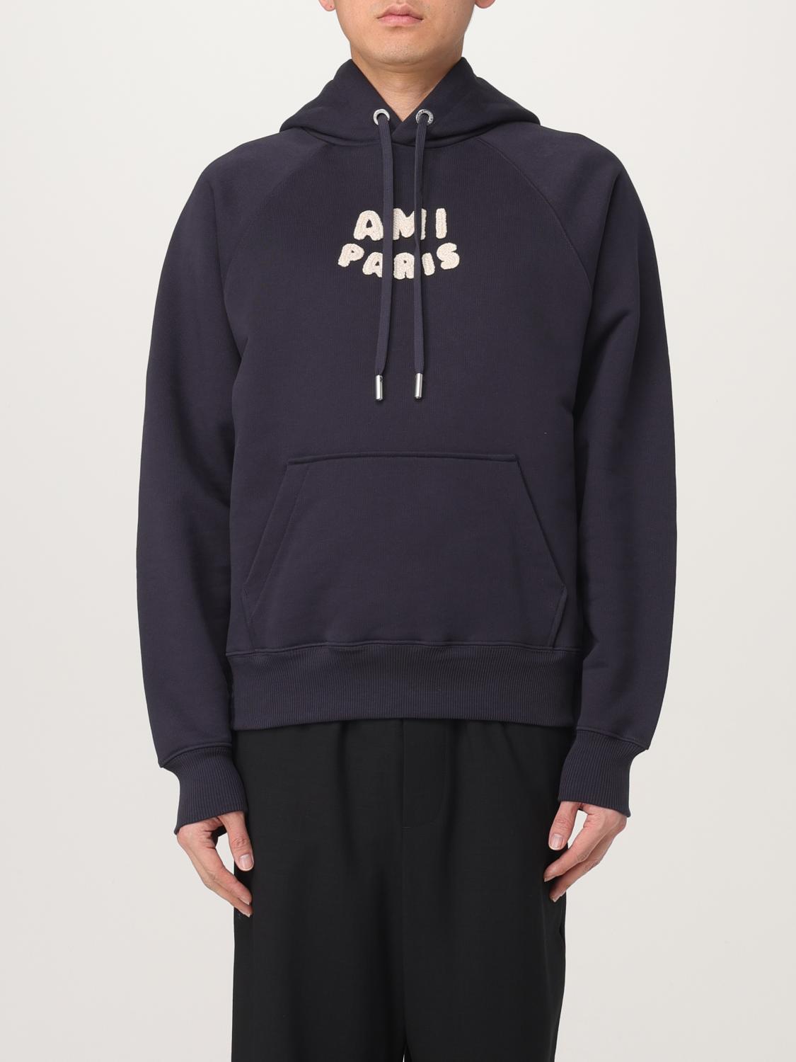 AMI PARIS FELPA: 卫衣 男士 Ami Paris, 蓝色 - Img 1