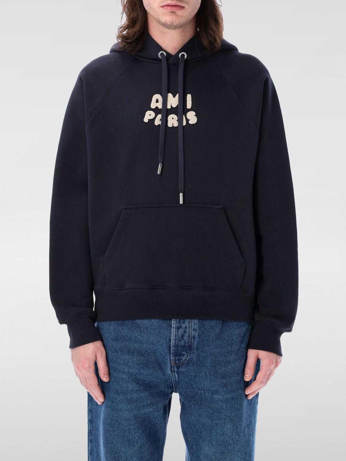AMI PARIS SUDADERA: Sudadera hombre Ami Paris, Azul Marino - Img 1