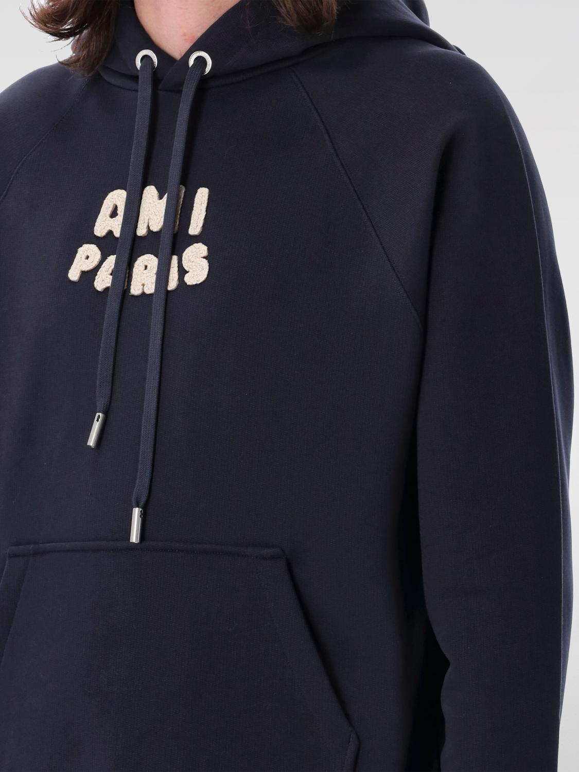 AMI PARIS SUDADERA: Sudadera hombre Ami Paris, Azul Marino - Img 3
