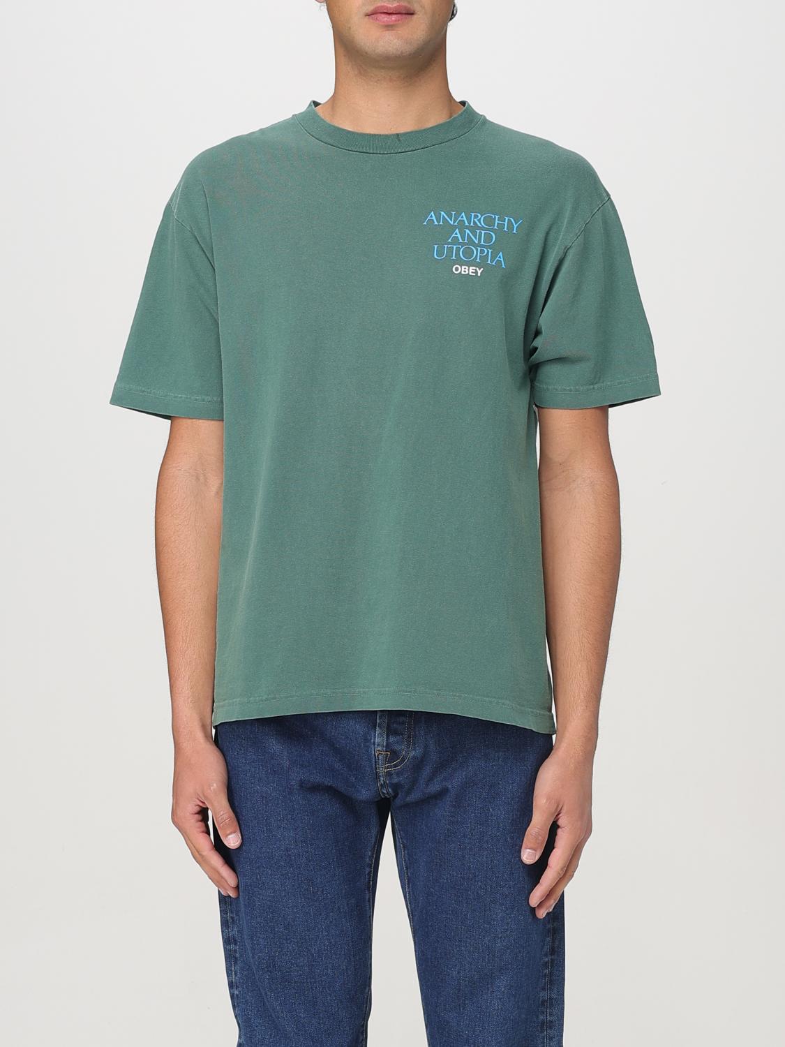 OBEY T-SHIRT: T-shirt men Obey, Green - Img 1