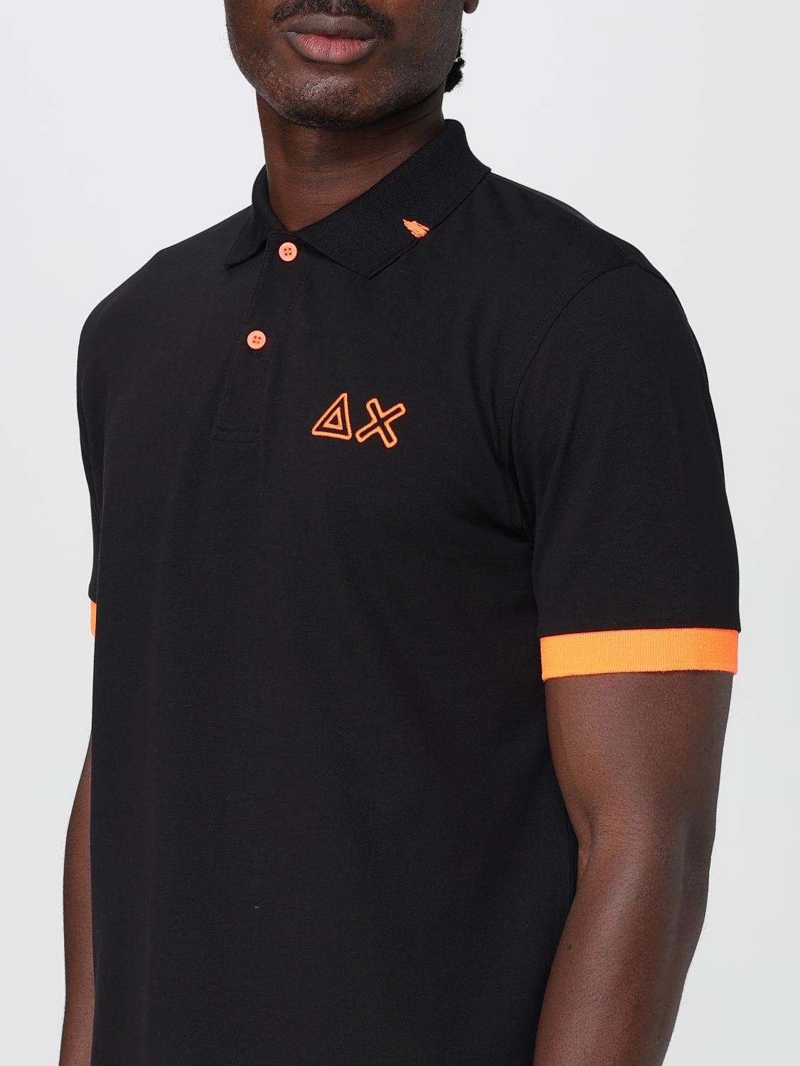 SUN68 POLO: Polo in cotone con logo SUN68, Nero - Img 3