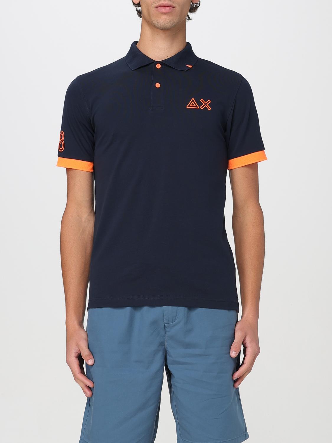 SUN68 POLO SHIRT: Polo shirt men SUN68, Navy - Img 1