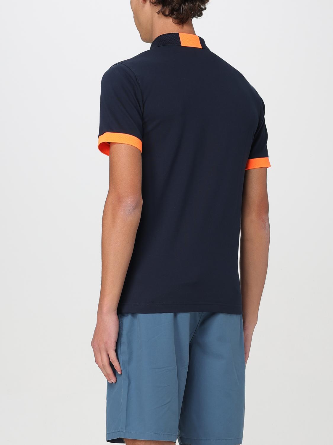 SUN68 POLO SHIRT: Polo shirt men SUN68, Navy - Img 2