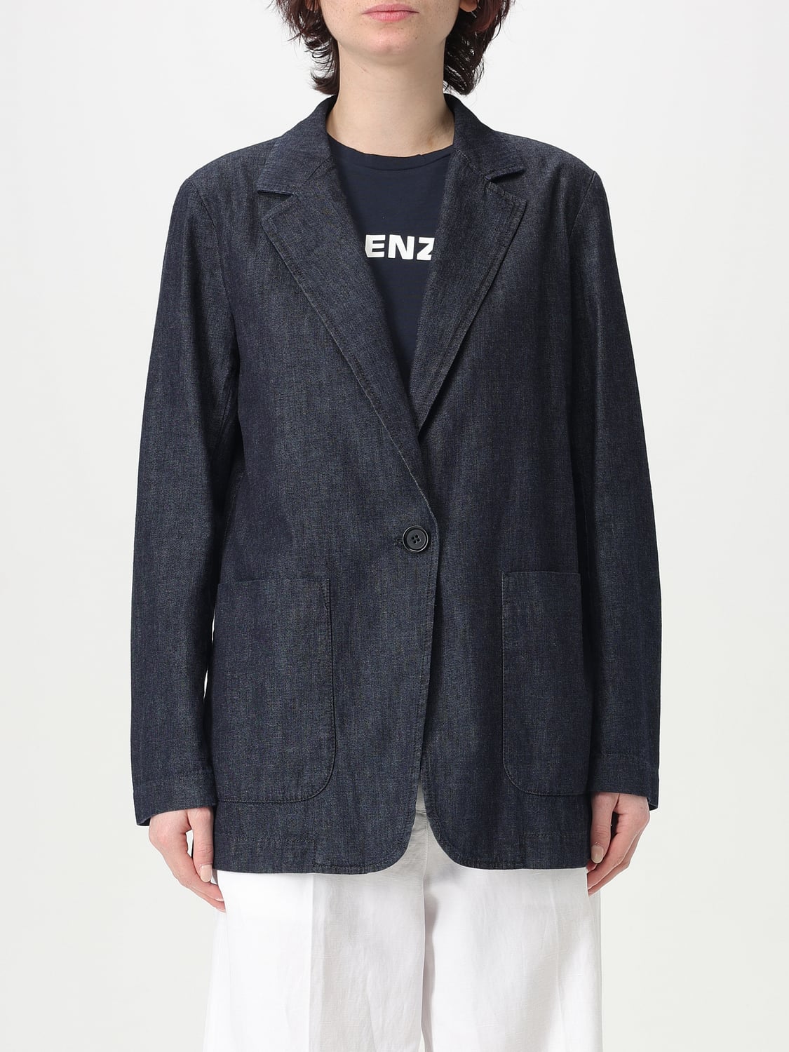 ASPESI GIACCA: Blazer Aspesi in denim , Blue - Img 1