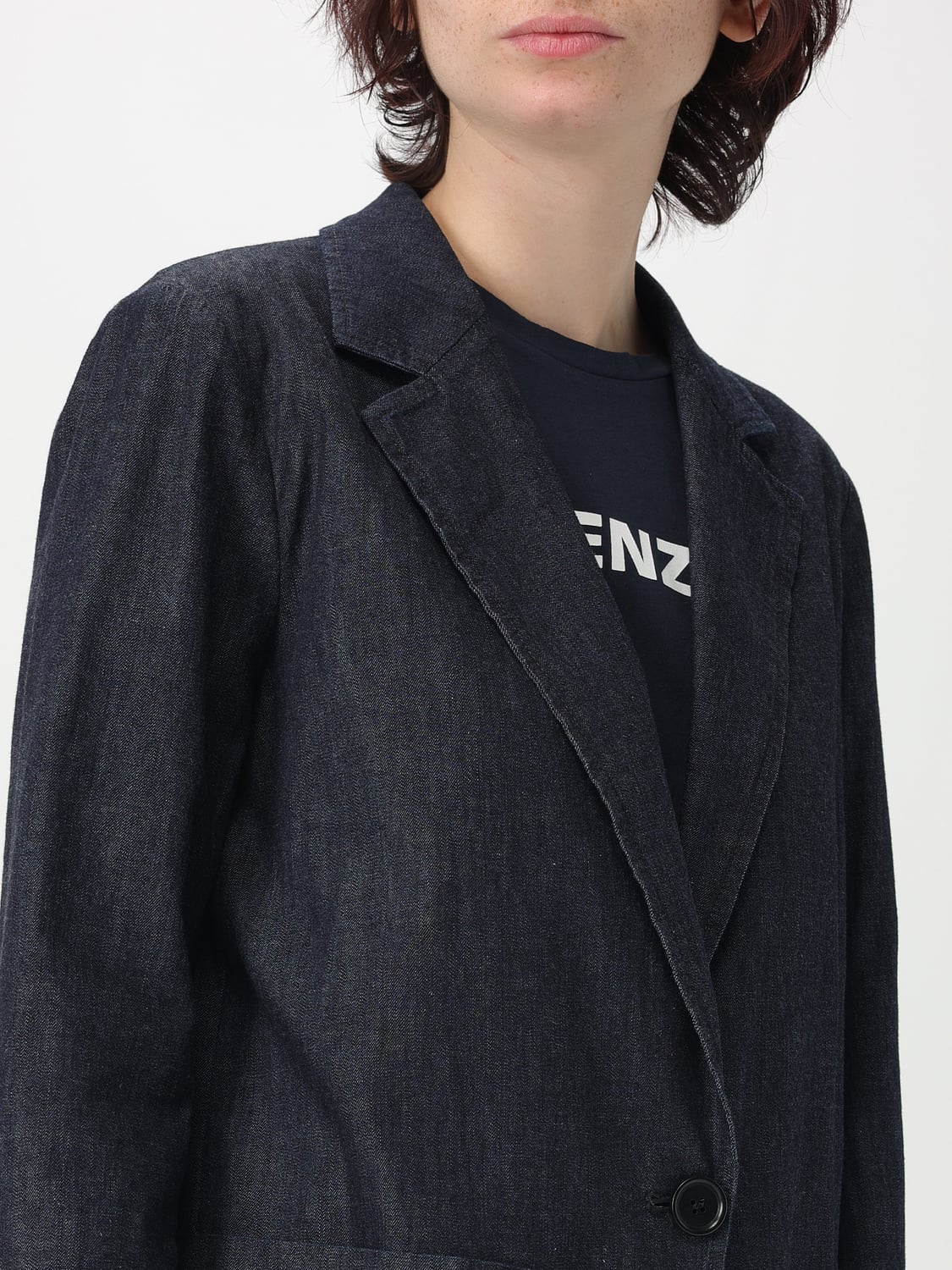 ASPESI GIACCA: Blazer Aspesi in denim , Blue - Img 4