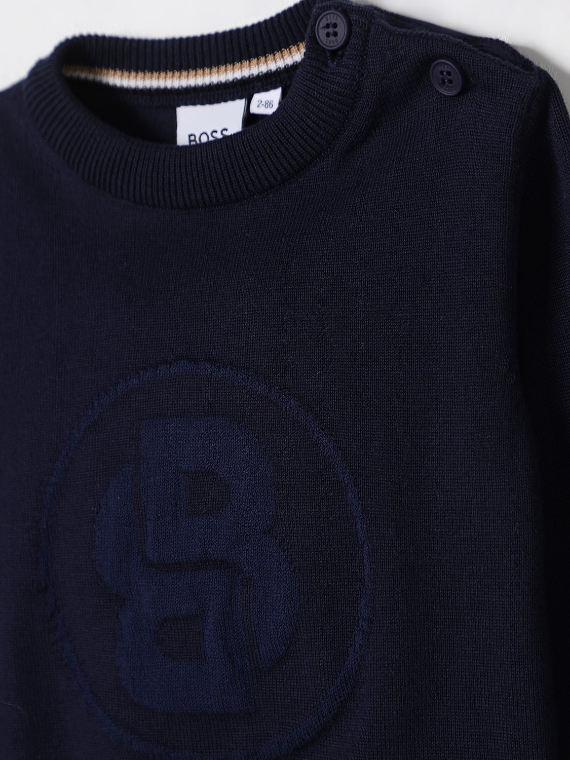 BOSS PULLOVER: Pullover kinder Boss, Blau - Img 3
