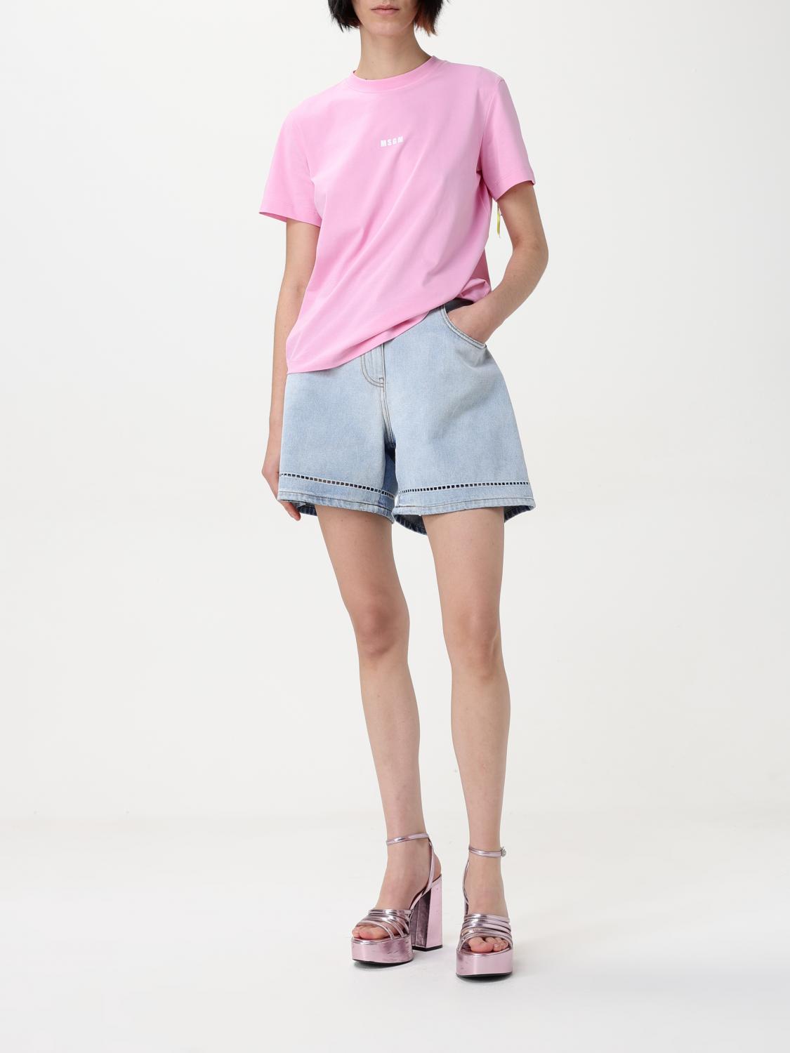 MSGM SHORTS: Shorts damen MSGM, Blau - Img 2