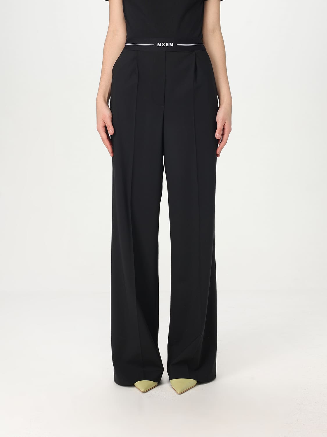 MSGM PANTS: Pants woman MSGM, Black - Img 1