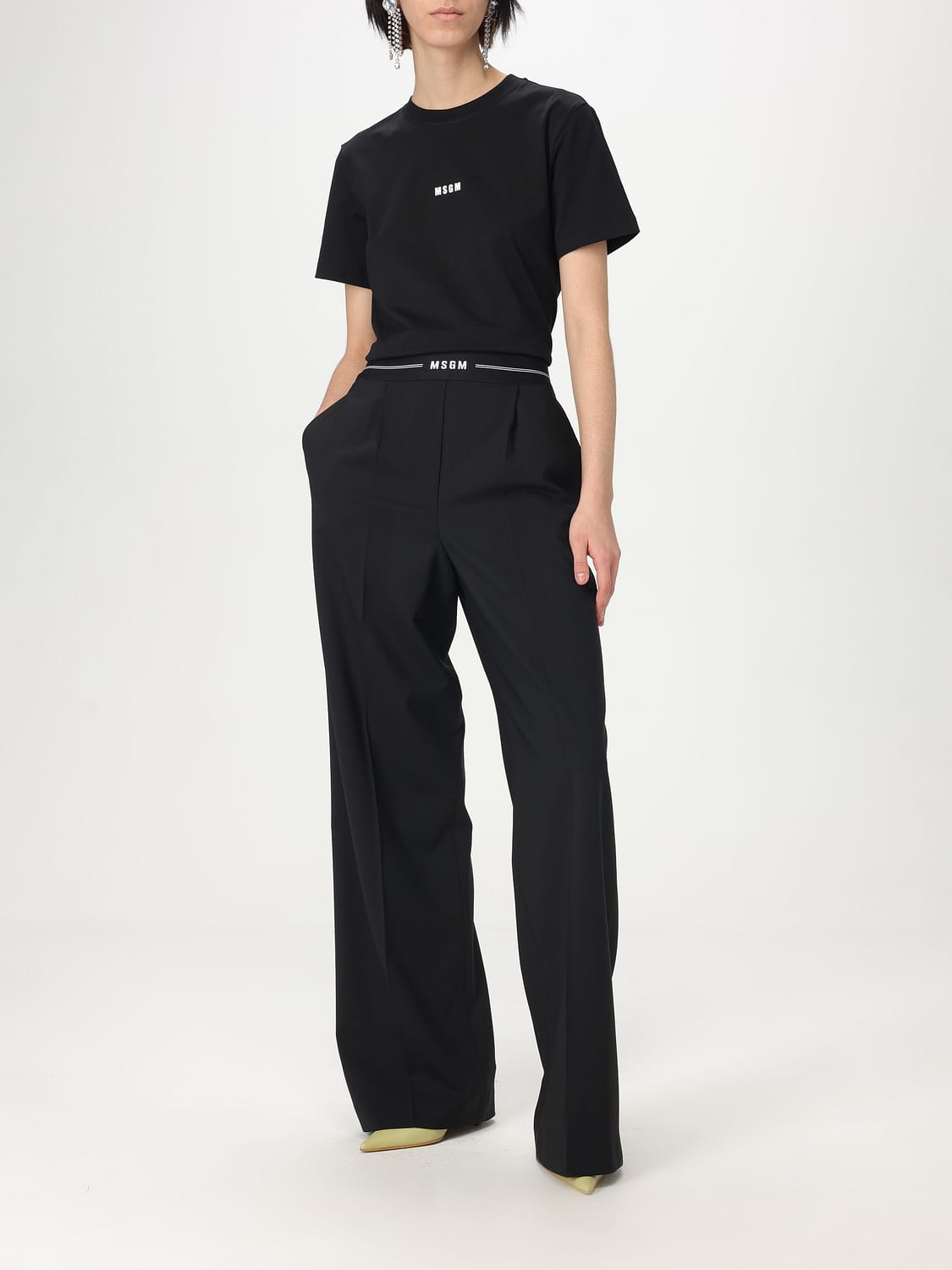 MSGM PANTS: Pants woman MSGM, Black - Img 2