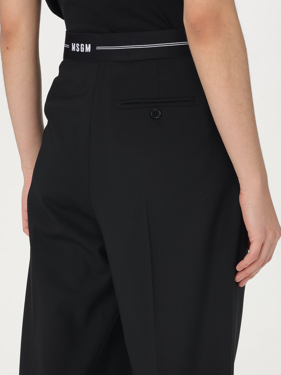 MSGM PANTS: Pants woman MSGM, Black - Img 4