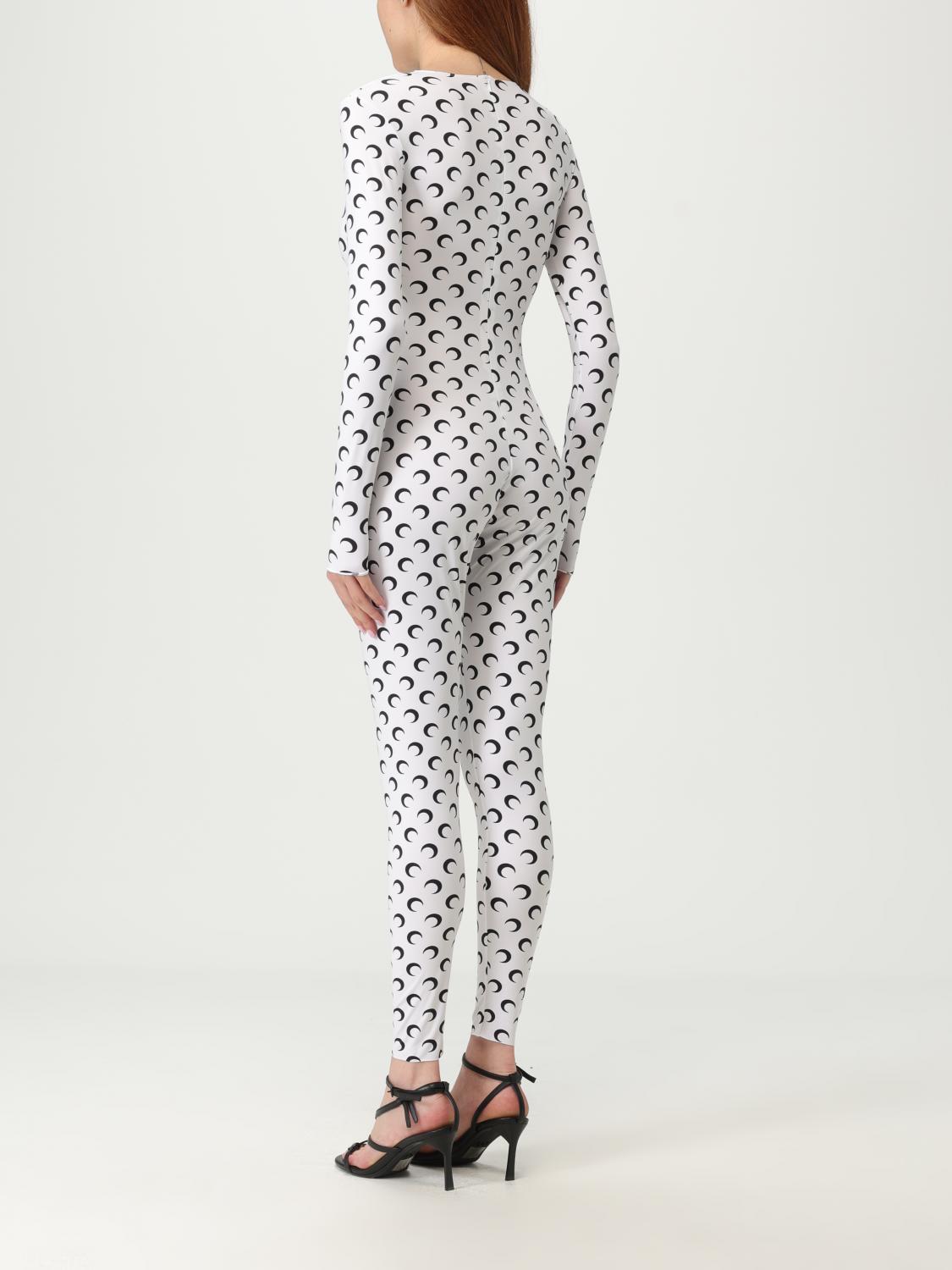MARINE SERRE MONO: Mono Marine Serre de jersey con estampado de monograma, Blanco - Img 2