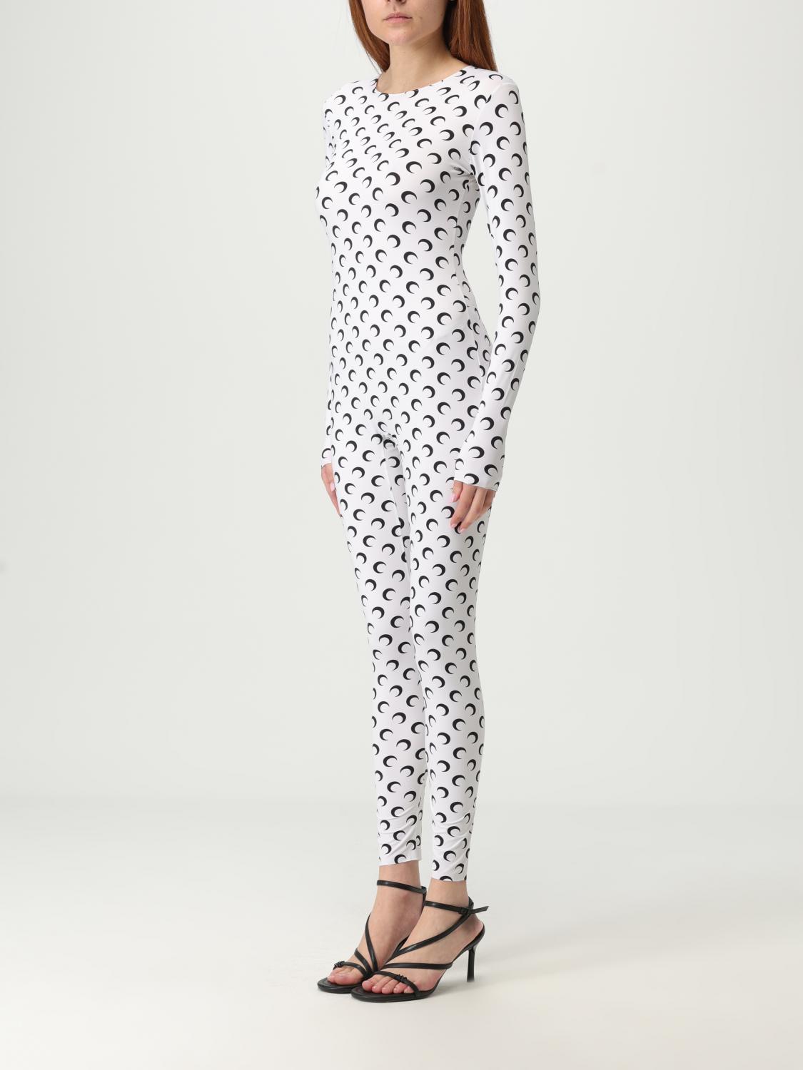 MARINE SERRE MONO: Mono Marine Serre de jersey con estampado de monograma, Blanco - Img 3