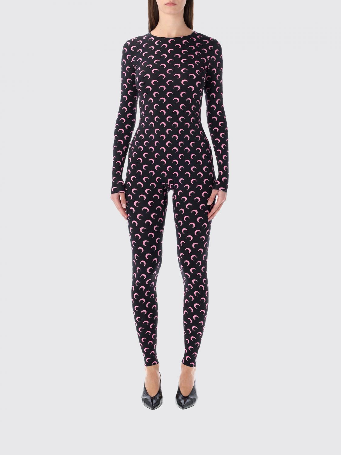 MARINE SERRE MONO: Mono Marine Serre de jersey con estampado de monograma, Negro - Img 1
