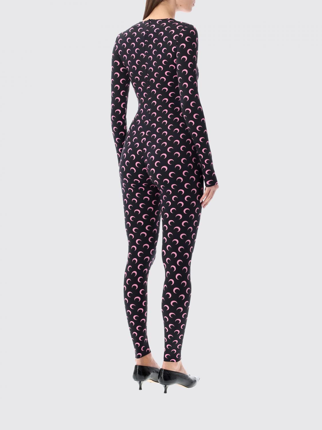 MARINE SERRE MONO: Mono Marine Serre de jersey con estampado de monograma, Negro - Img 2