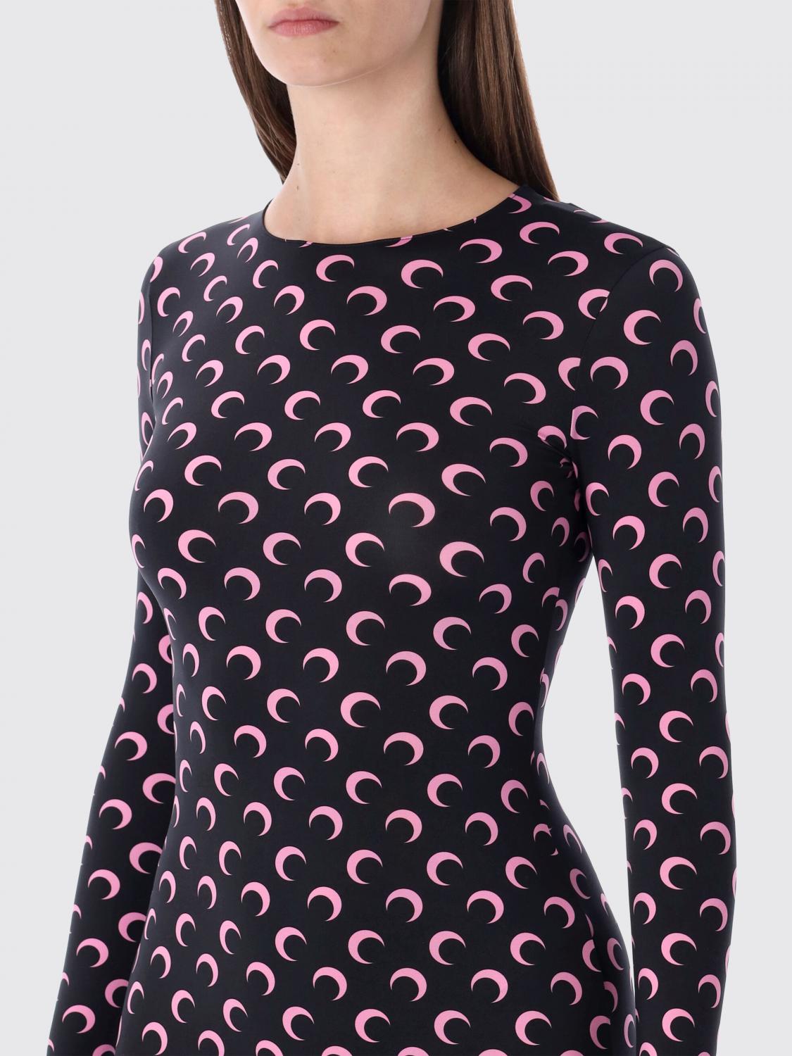 MARINE SERRE MONO: Mono Marine Serre de jersey con estampado de monograma, Negro - Img 3