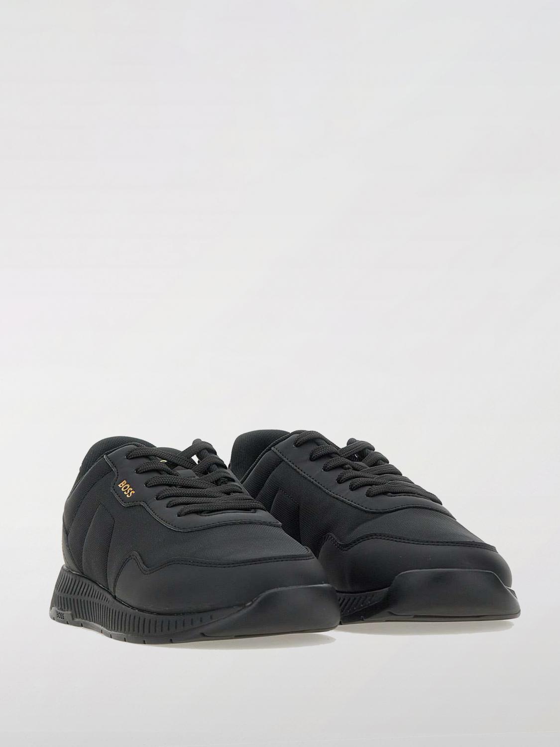 BOSS BASKETS: Baskets Titanium Boss en cuir synthétique et mesh, Noir - Img 2
