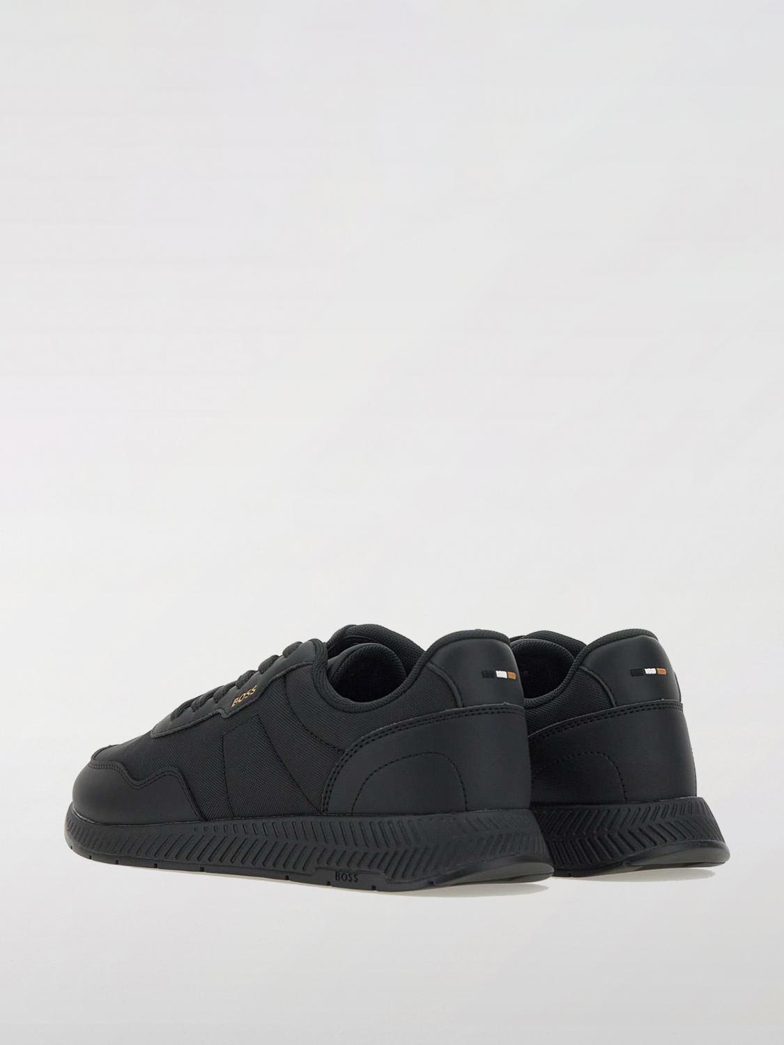 BOSS BASKETS: Baskets Titanium Boss en cuir synthétique et mesh, Noir - Img 3