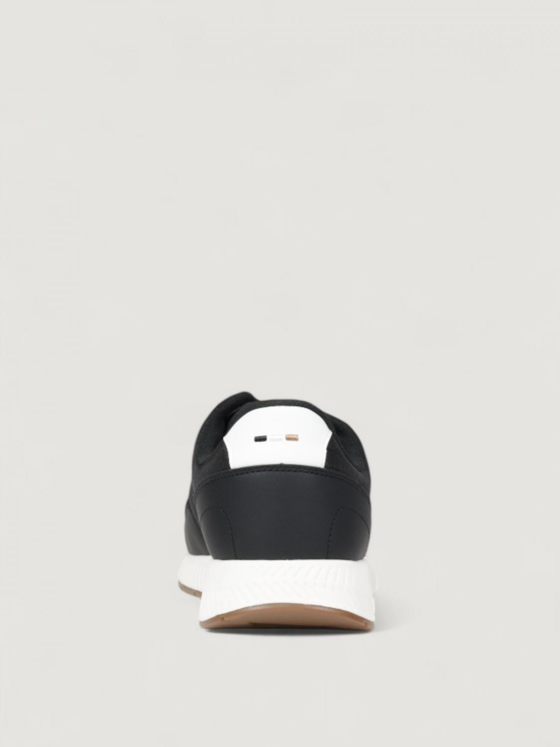 BOSS BASKETS: Baskets Titanium Boss en cuir synthétique et mesh, Noir 1 - Img 3
