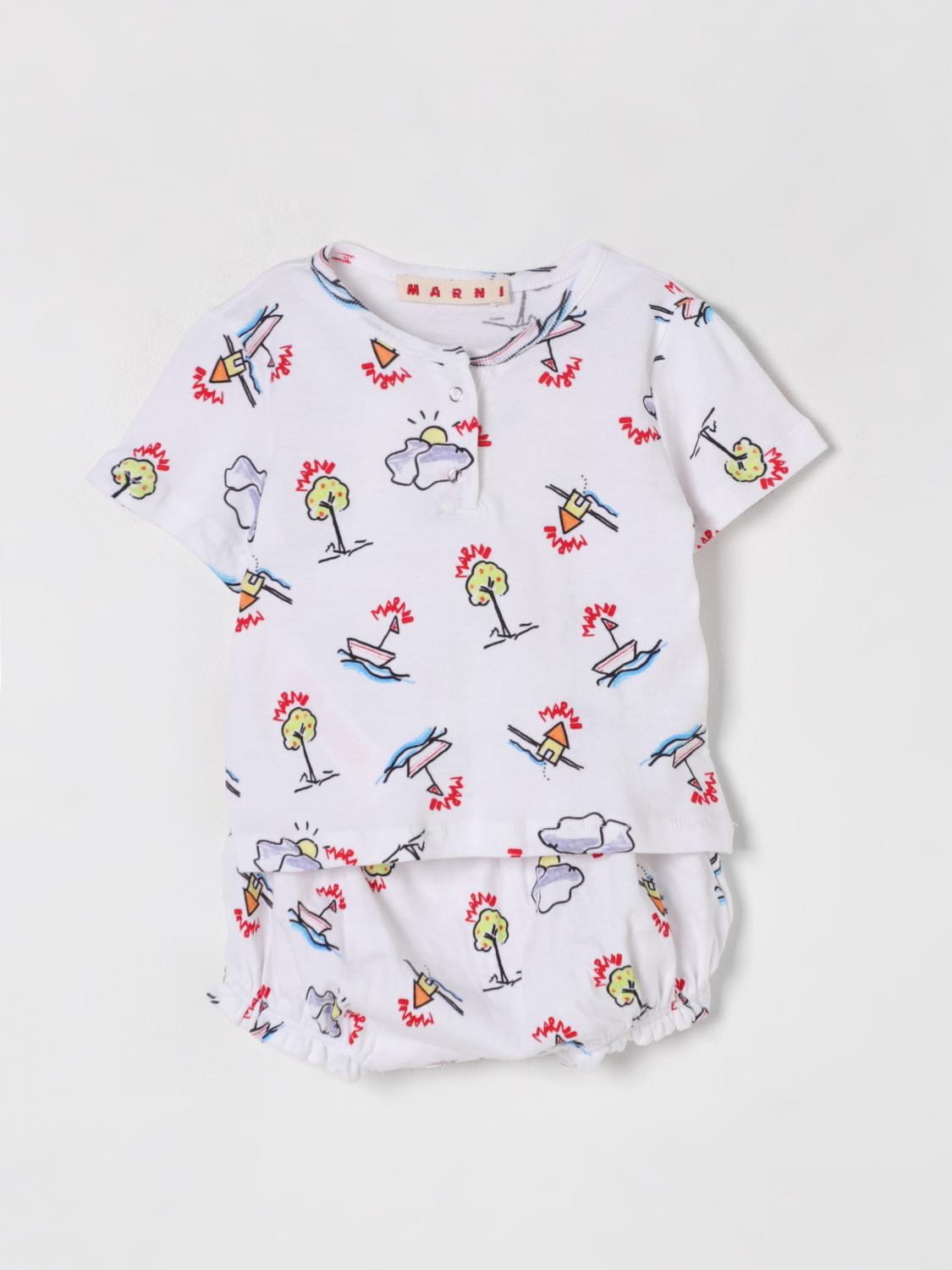MARNI JUMPSUIT: Romper kids Marni, White - Img 1