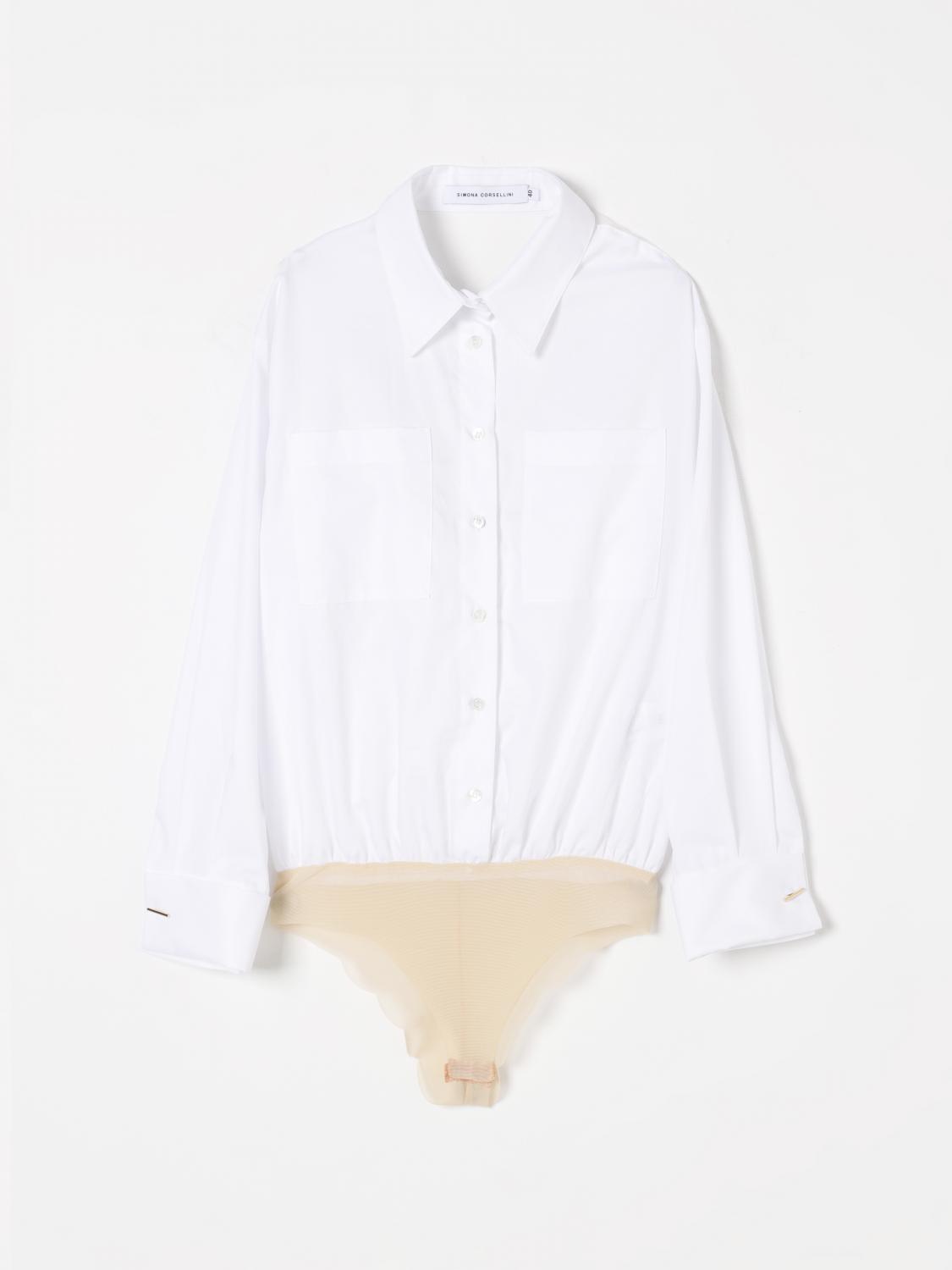 SIMONA CORSELLINI CAMISA: Body mujer Simona Corsellini, Blanco - Img 2
