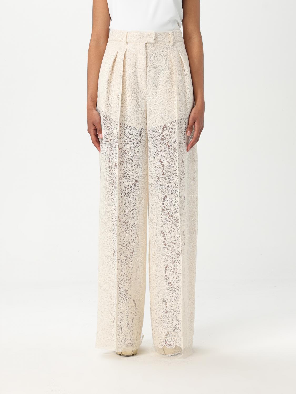 SIMONA CORSELLINI PANTS: Pants woman Simona Corsellini, Ivory - Img 1