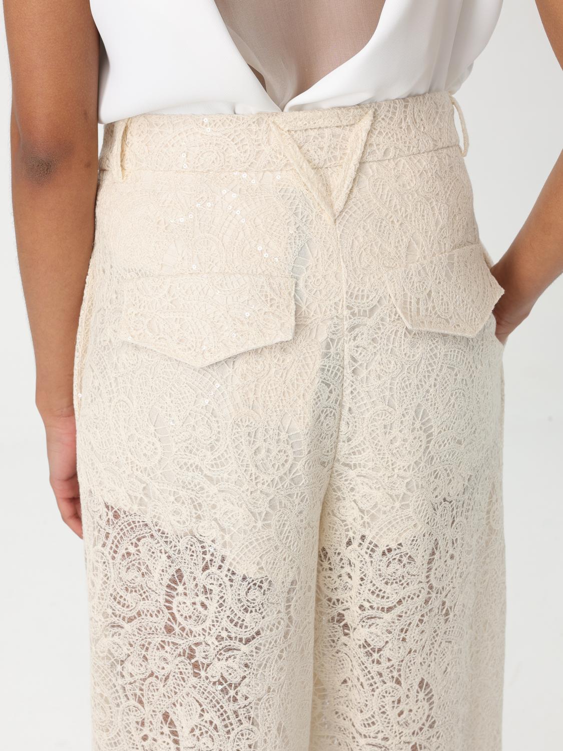 SIMONA CORSELLINI PANTS: Pants woman Simona Corsellini, Ivory - Img 3