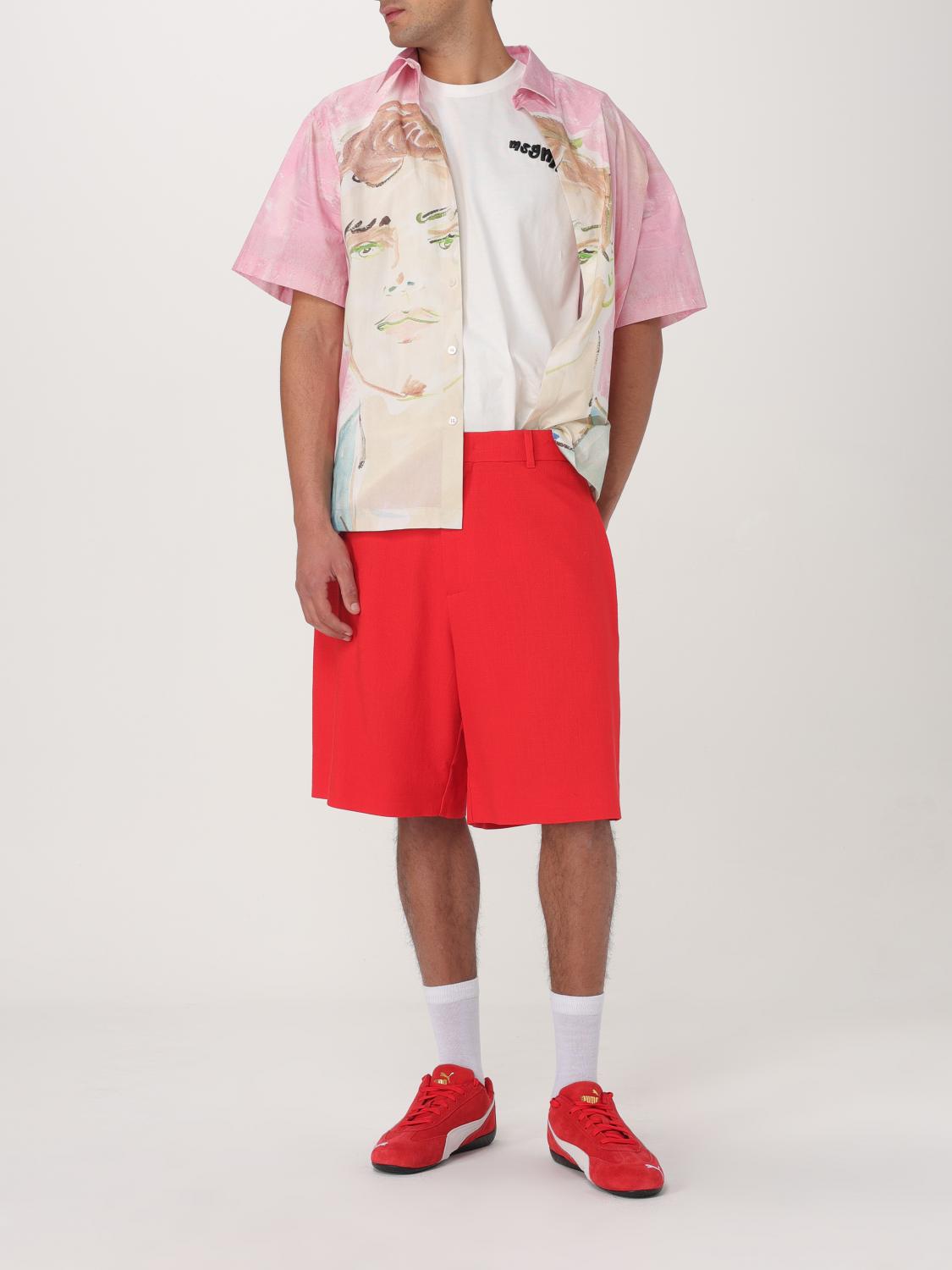 MSGM SHORTS: Short men MSGM, Red - Img 2