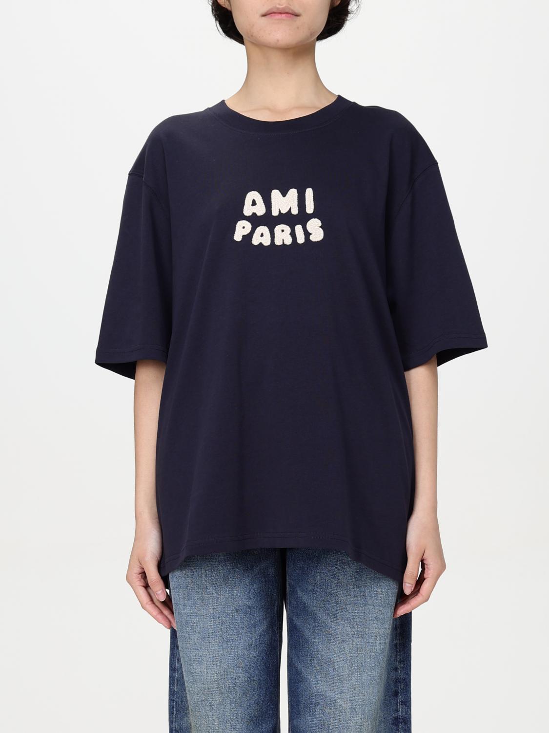 Ami Paris T-shirt woman - Blue | UTS0757264 | GIGLIO.COM
