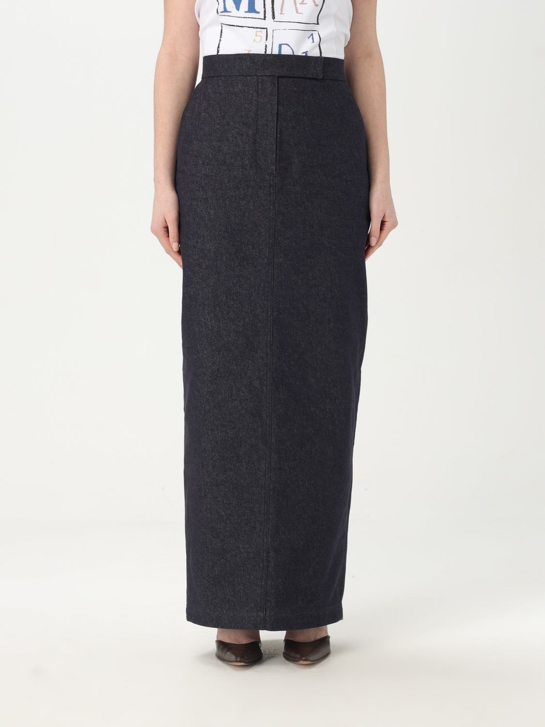 MAX MARA GONNA: Gonna Max Mara in cotone , Blue - Img 1