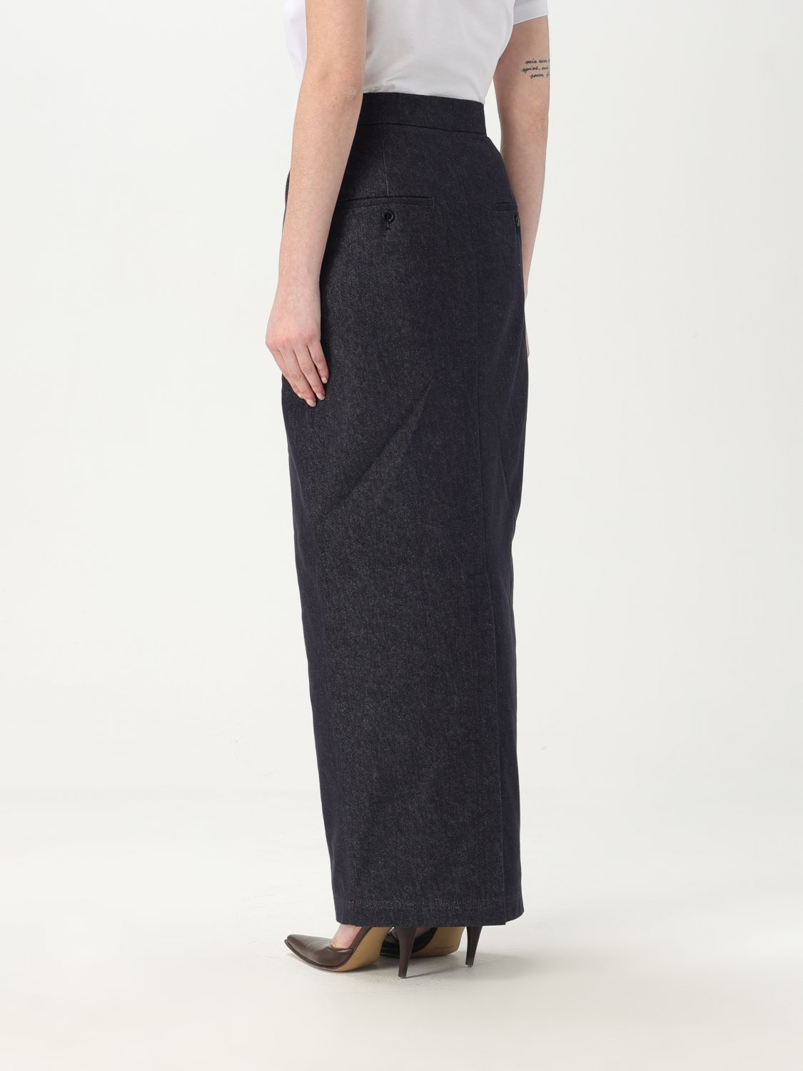 MAX MARA GONNA: Gonna Max Mara in cotone , Blue - Img 2