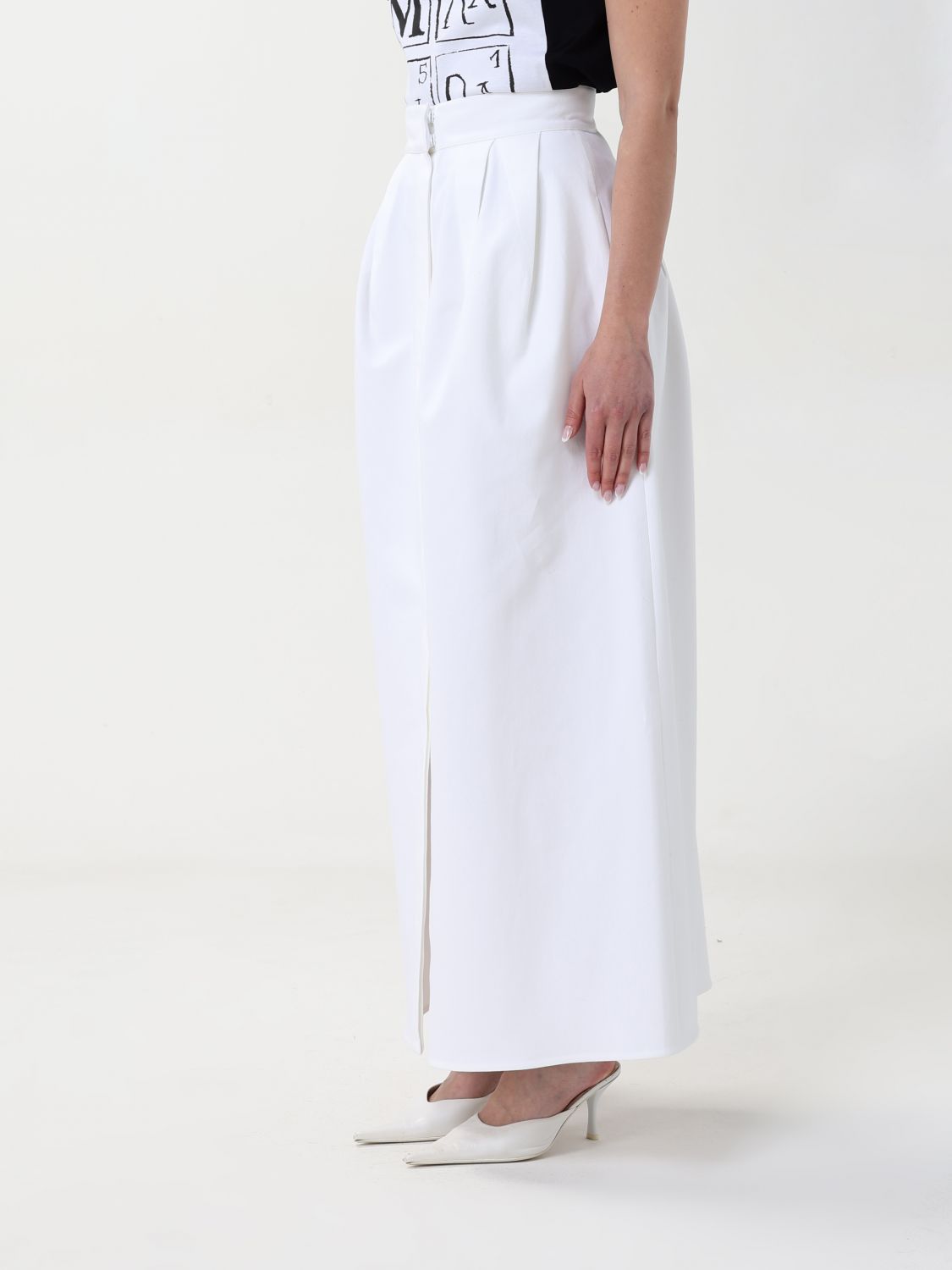 MAX MARA GONNA: Gonna Max Mara in cotone , Bianco - Img 3