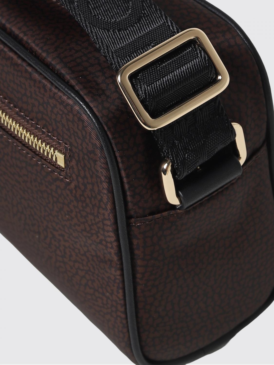 BORBONESE BORSA MINI: Borsa Eco Line Borbonese in tessuto riciclato stampa OP, Beige - Img 3