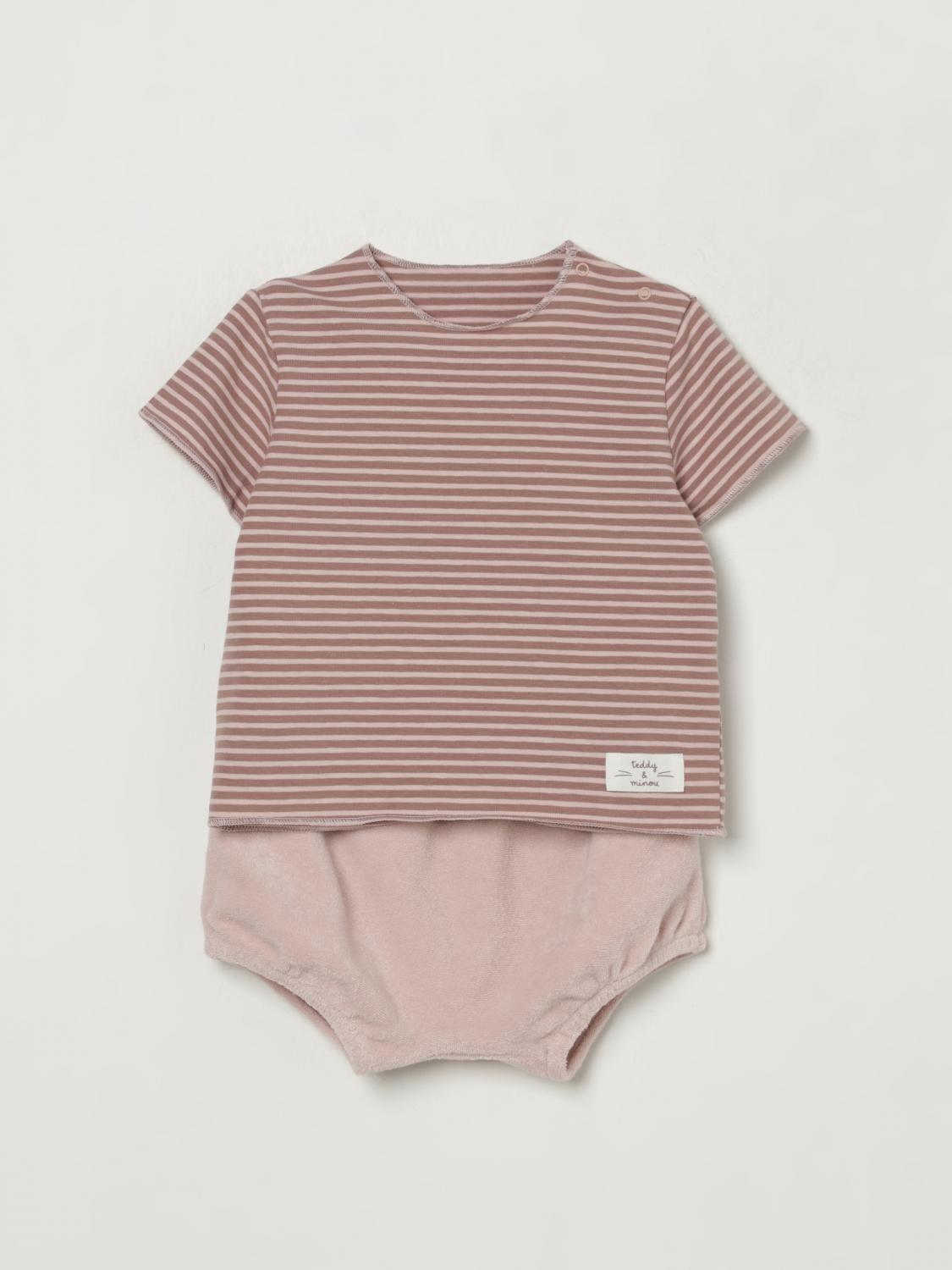 TEDDY & MINOU ENSEMBLE: Ensemble enfant Teddy & Minou, Rose - Img 1