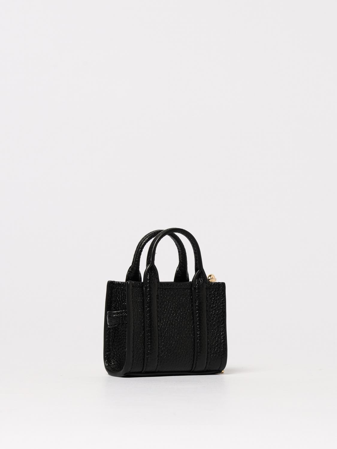 MARC JACOBS PORTACHIAVI: Portachiavi The Nano Tote Bag Charm Marc Jacobs in pelle a grana , Nero - Img 2